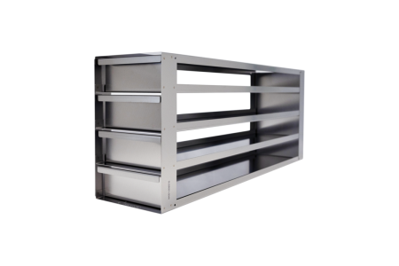 16-Place Rack for Upright Freezer, Pull Out Shelves